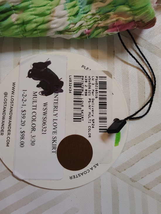 Lost + Wander Painterly Love Maxi Skirt NWT Floral Ruffle Tiered Smocked Medium - Picture 6 of 9